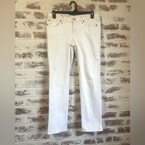 Madewell Jeans Rail Straight White Cotton Blend Sz 31x32